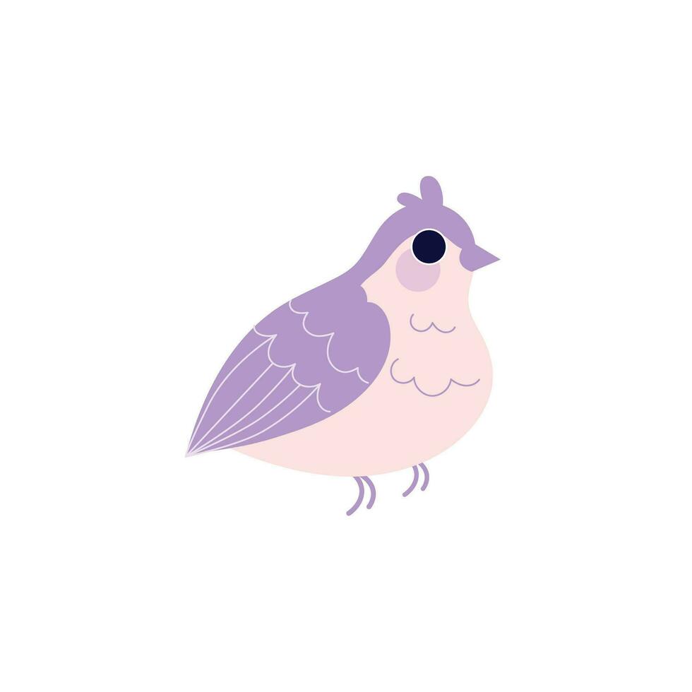 Vector cute illustration of a bird