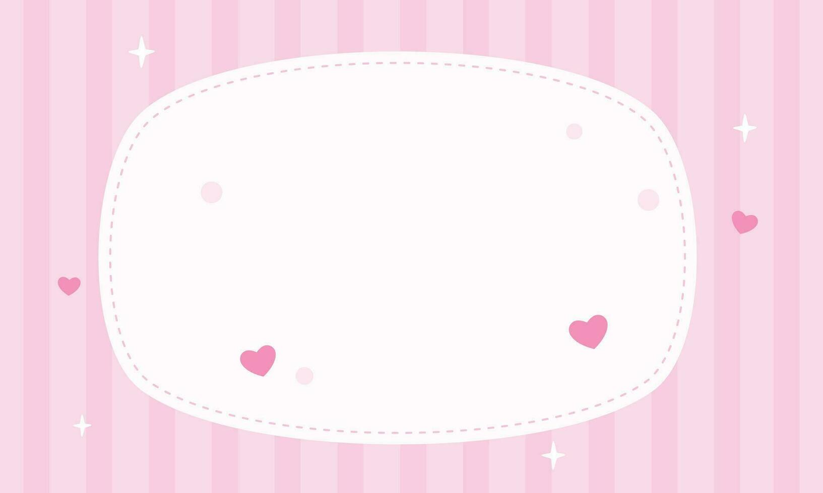 Vector cute pink doodle frame banner template background