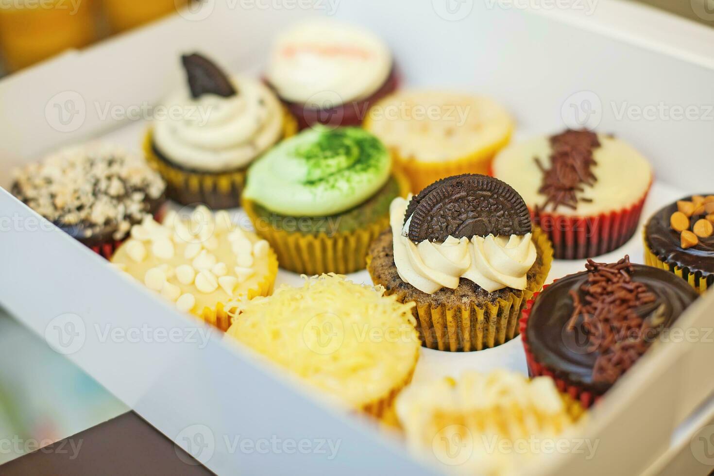 a box of cupcakes photo