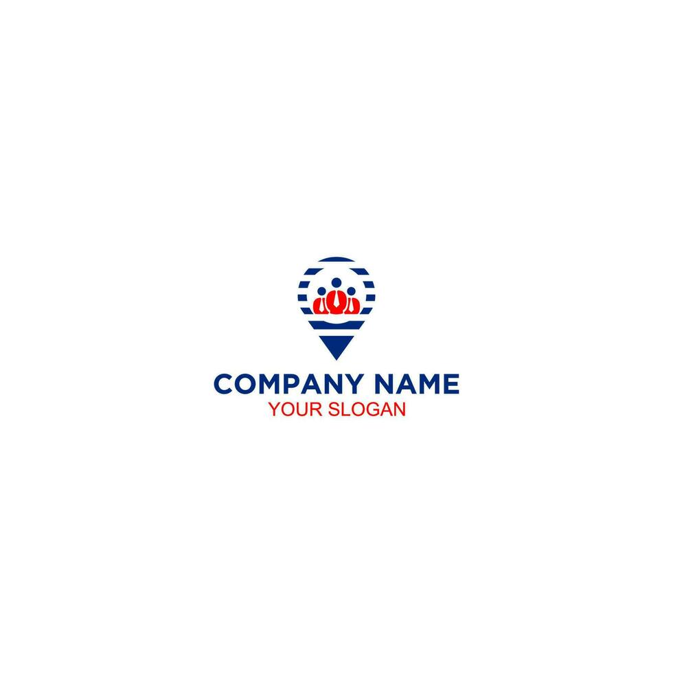 Pin Jobs Logo Design Vector