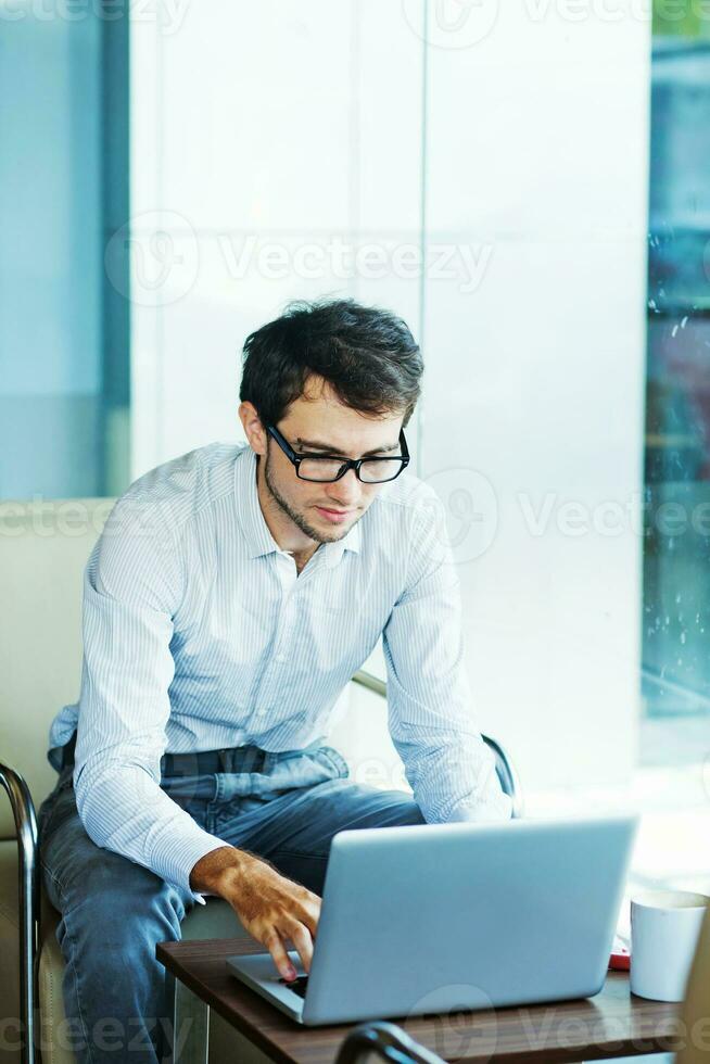 Businessman at a cafe photo