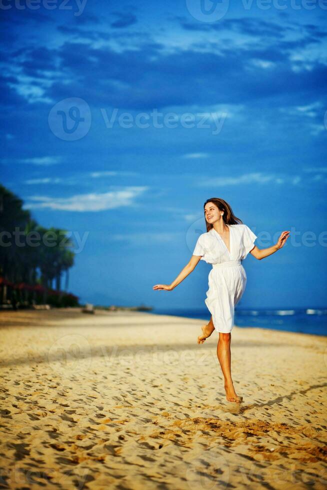 Woman on the beach photo