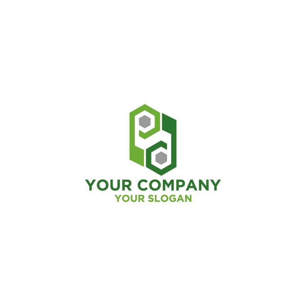 PD Green Logo Design Vector