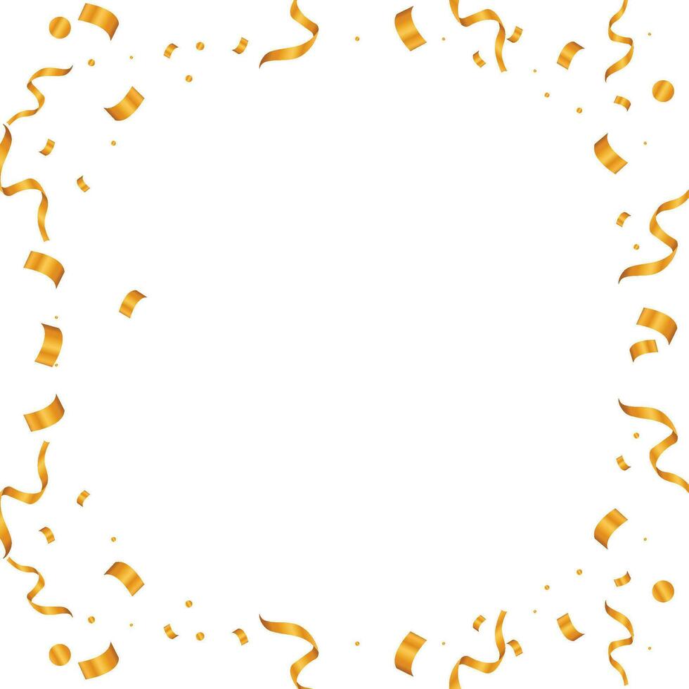 Vector golden confetti background