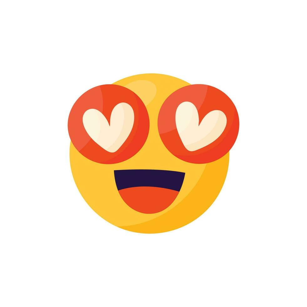Vector love emoji. symbol for social network