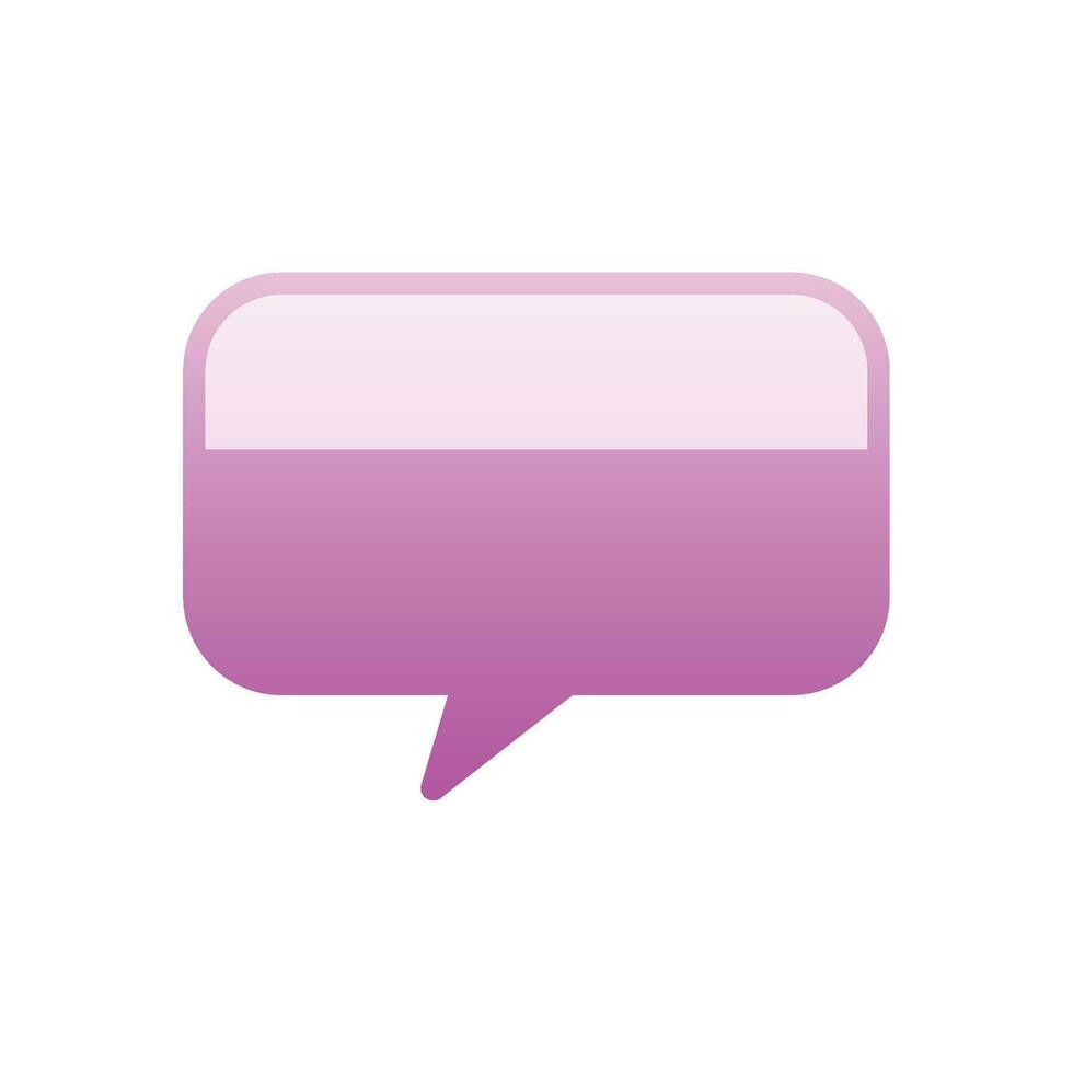 Vector chat speech bubble icon isolated