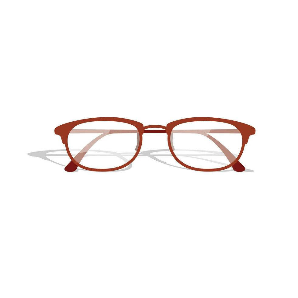 Vector modern glasses on white background