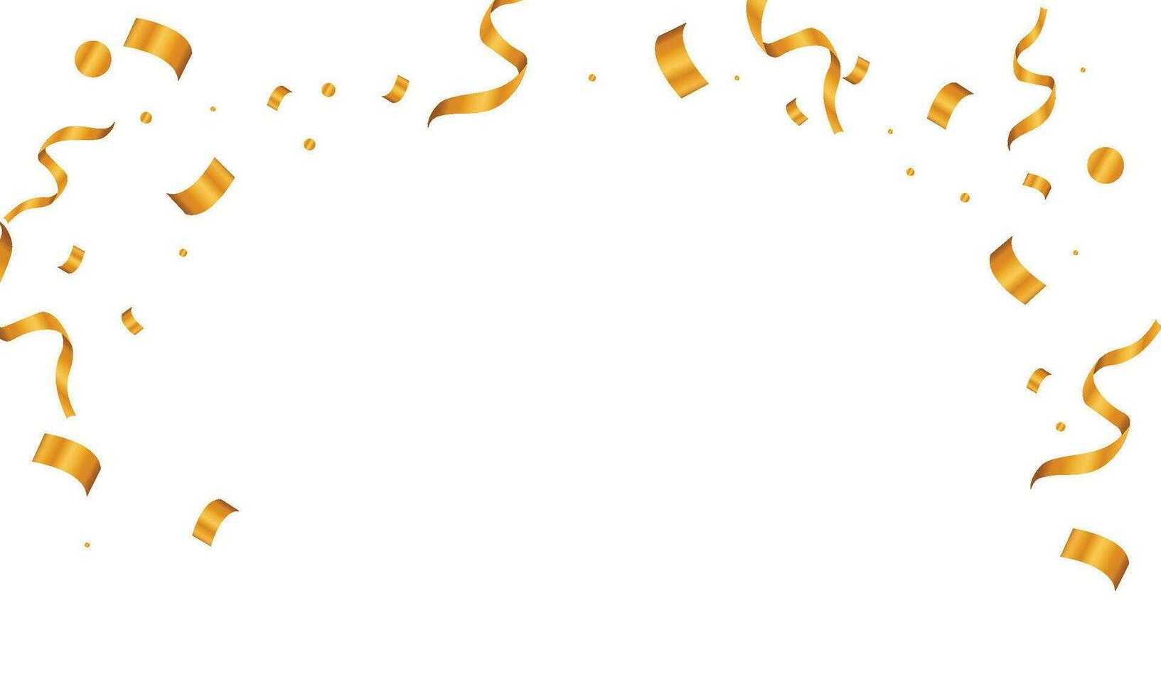 Vector white background with golden confetti