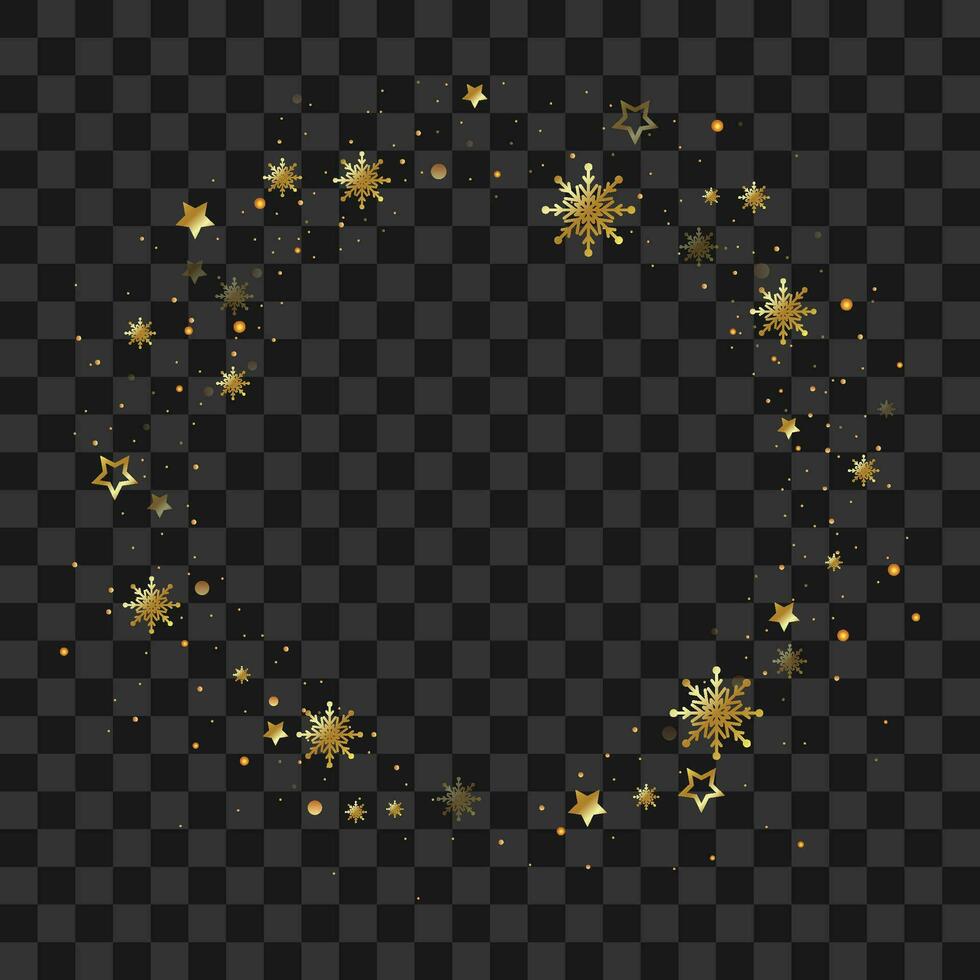 Vector merry christmas background with stars, snowflakes frame