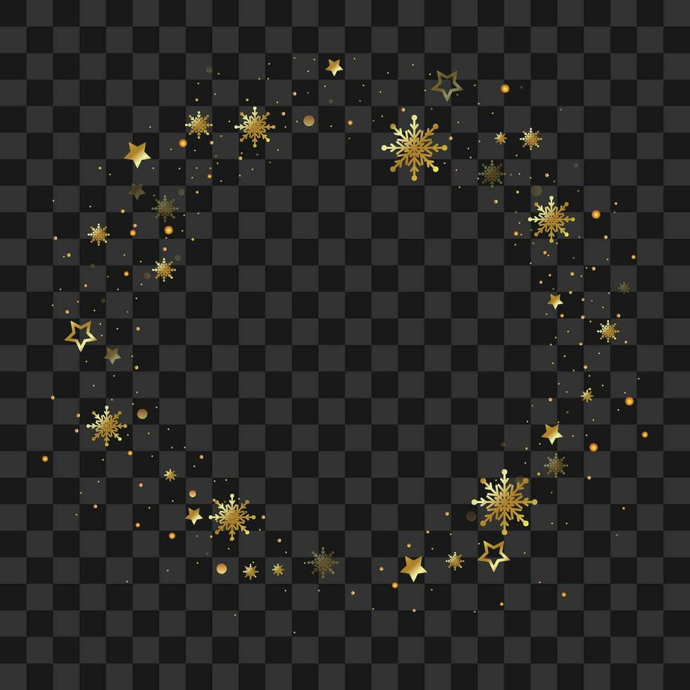 Vector merry christmas background with stars, snowflakes frame