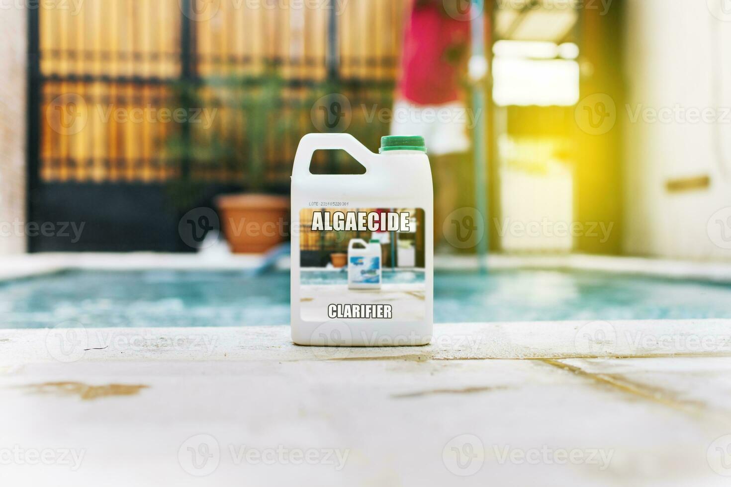 Homemade pool clarifier, pool cleaning purification tool. Algaecide