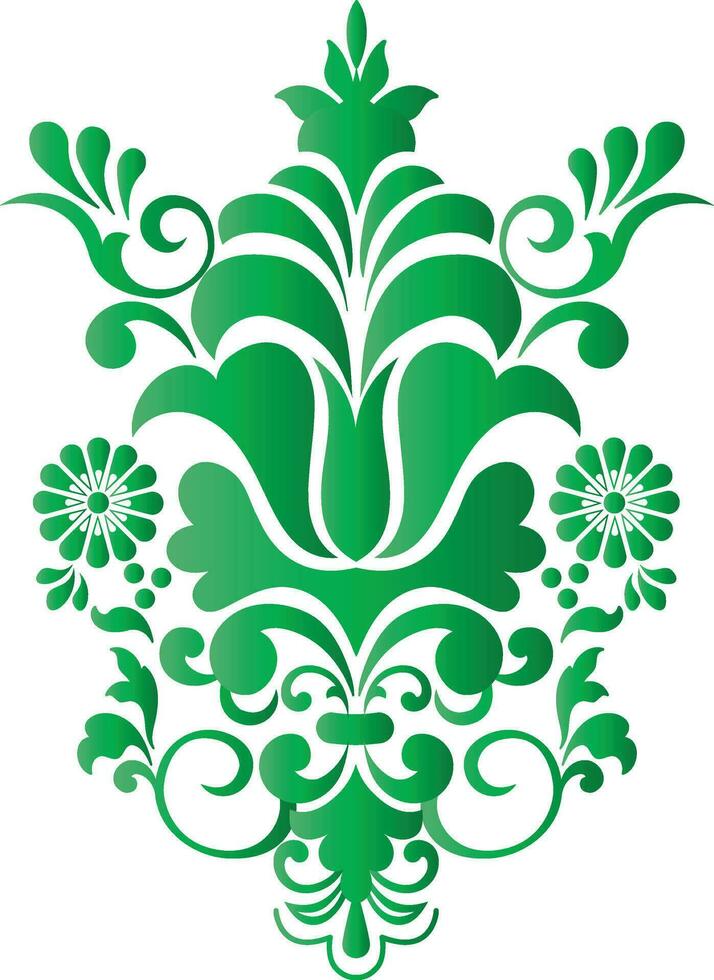 damask ornamental elements retro elegance symmetric shapes vector