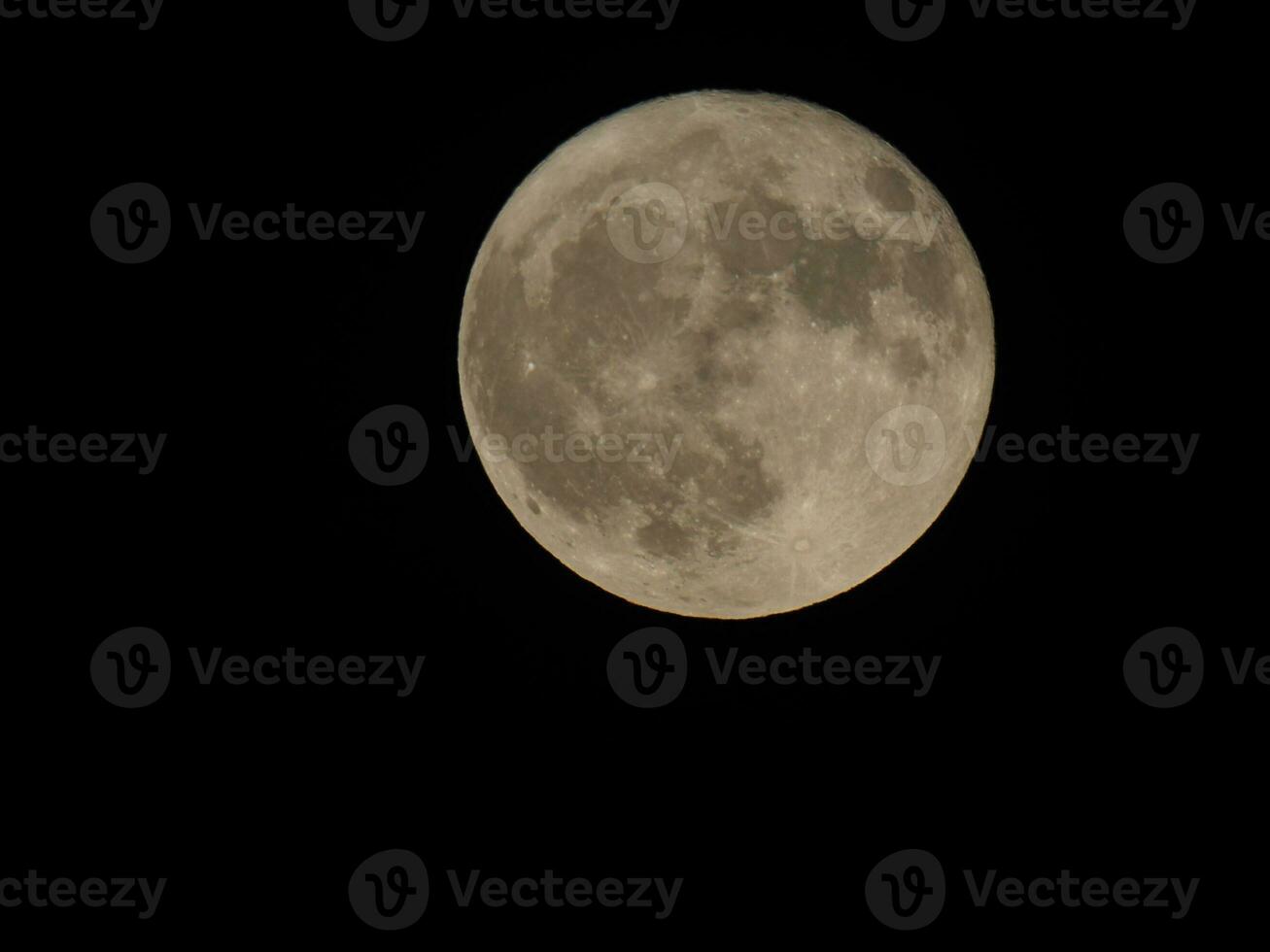 Full moon seen with telescope photo