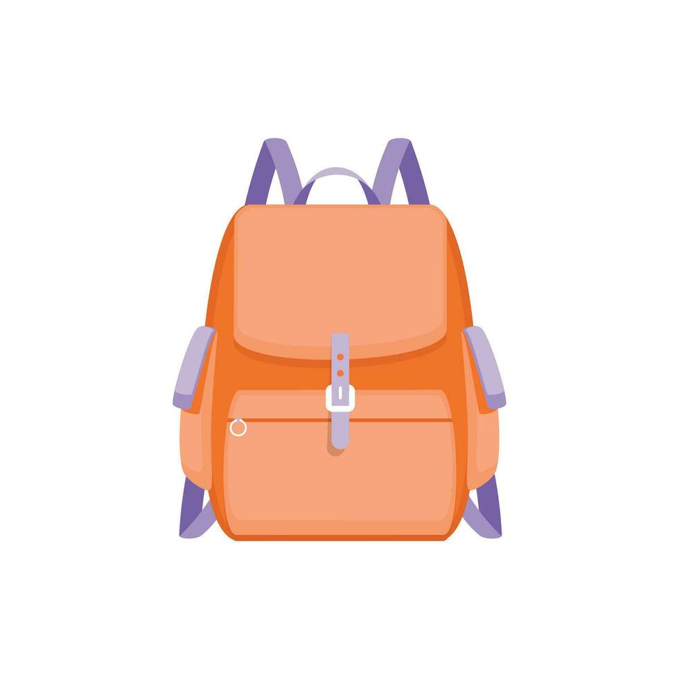 vector bolsa para la escuela. cartera y envase, diario portátil mochila