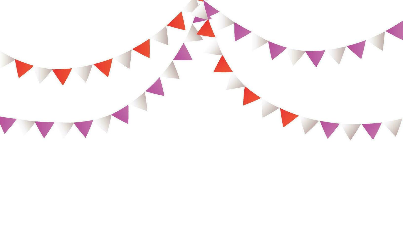 Vector set of carnival, flag garlands for a holiday