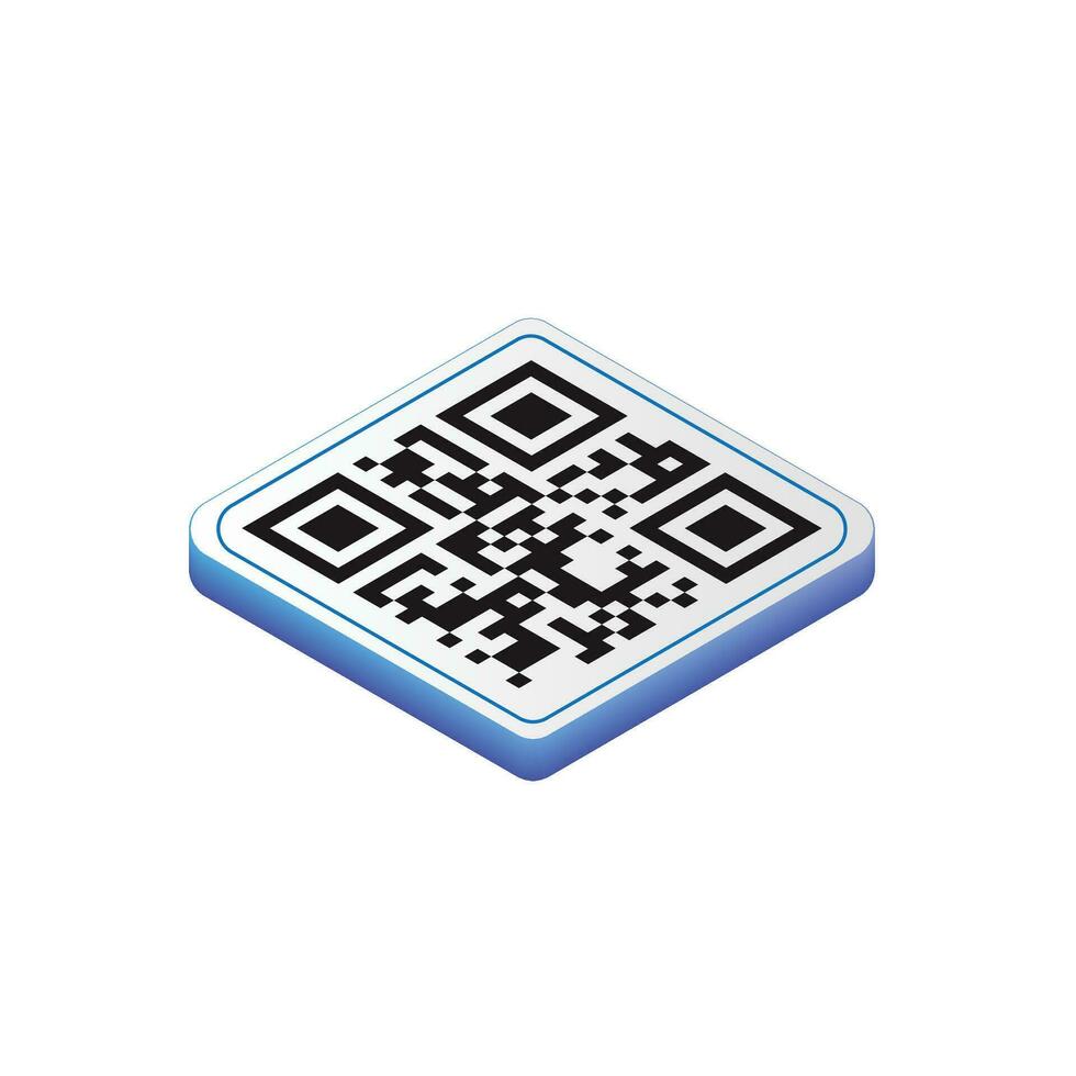 vector exploración qr código qr código verificación aterrizaje página 3d íconos aislado concepto web diseño sitio web