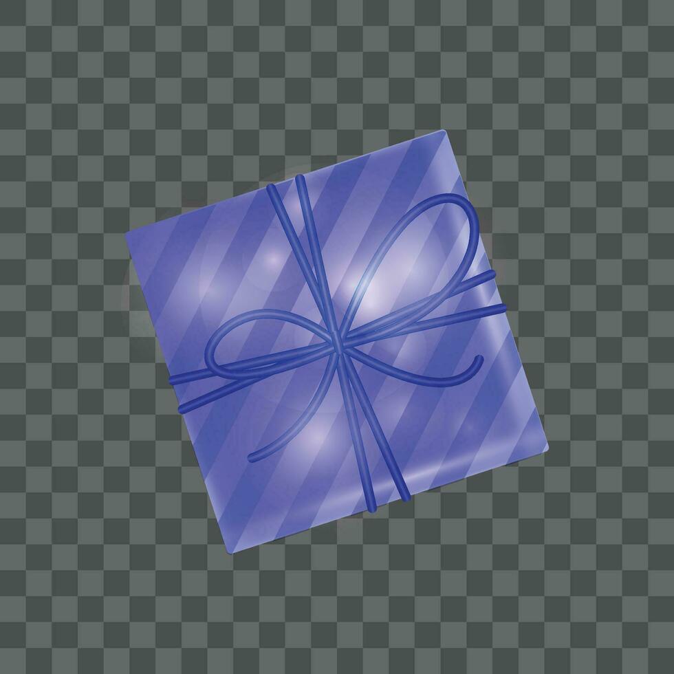 Vector realistic gift box birthday design elements