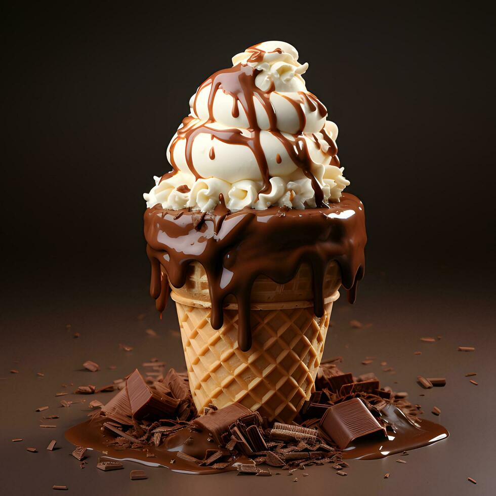 View of delicious ice cream photo