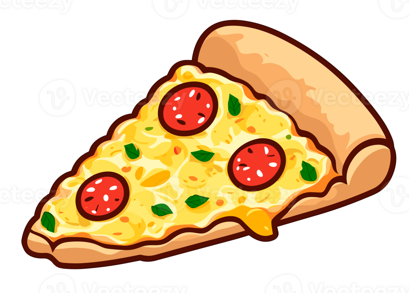 Pizza clip art isolated on transparent background. AI Generative 27614617 PNG
