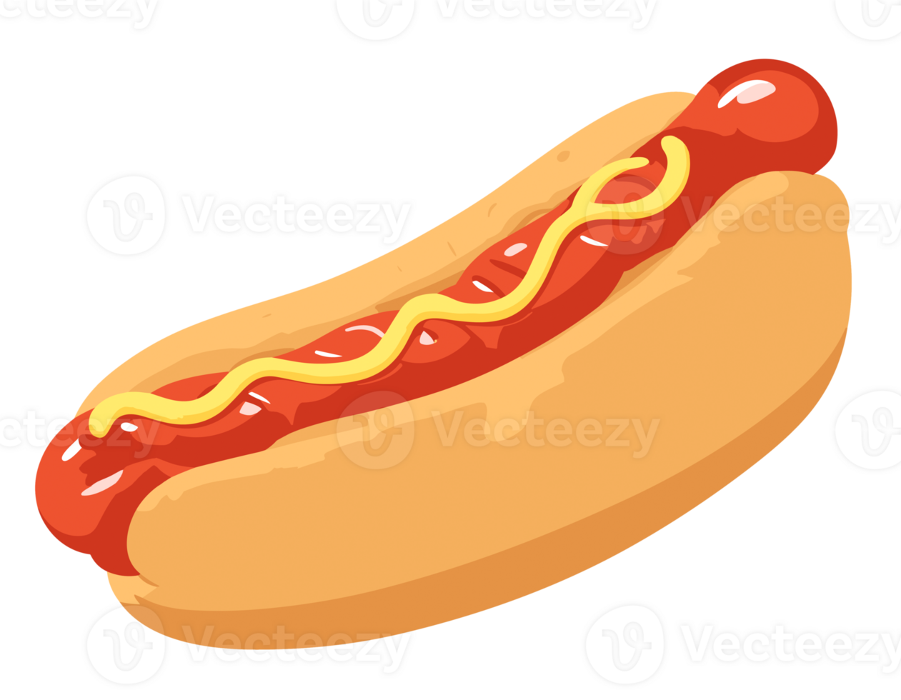 Hot Dog Clip Art Isolated On Transparent Background AI Generative Hot Dog Clip Art Isolated On Transparent Background Ai Generative Png