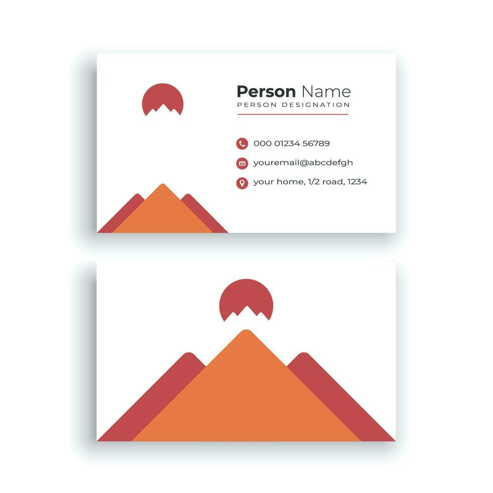 Hill business card vector