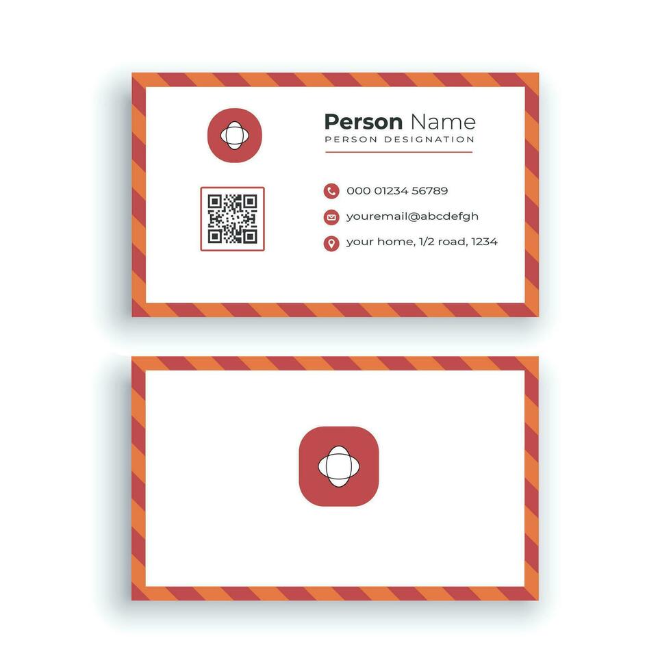 Stripe business card vector