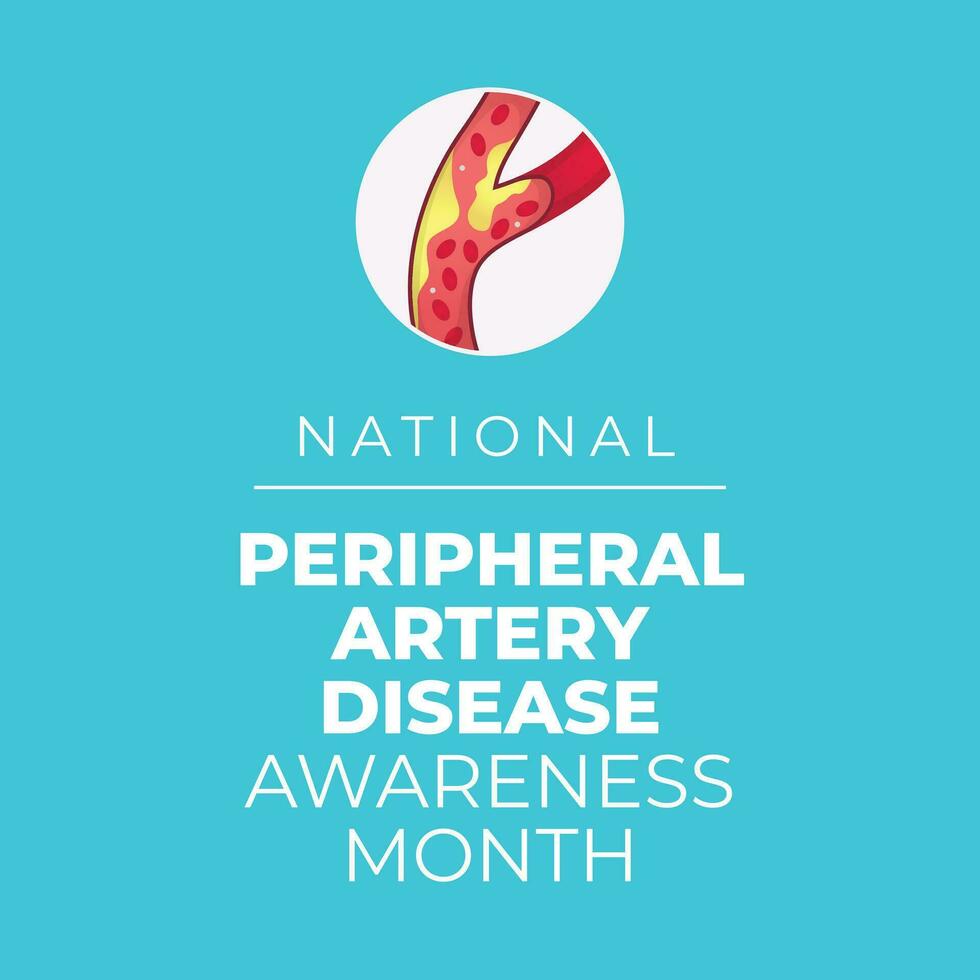 National Peripheral Artery Disease Awareness Month design template good for celebration. ribbon design template. flat design. vector eps 10.