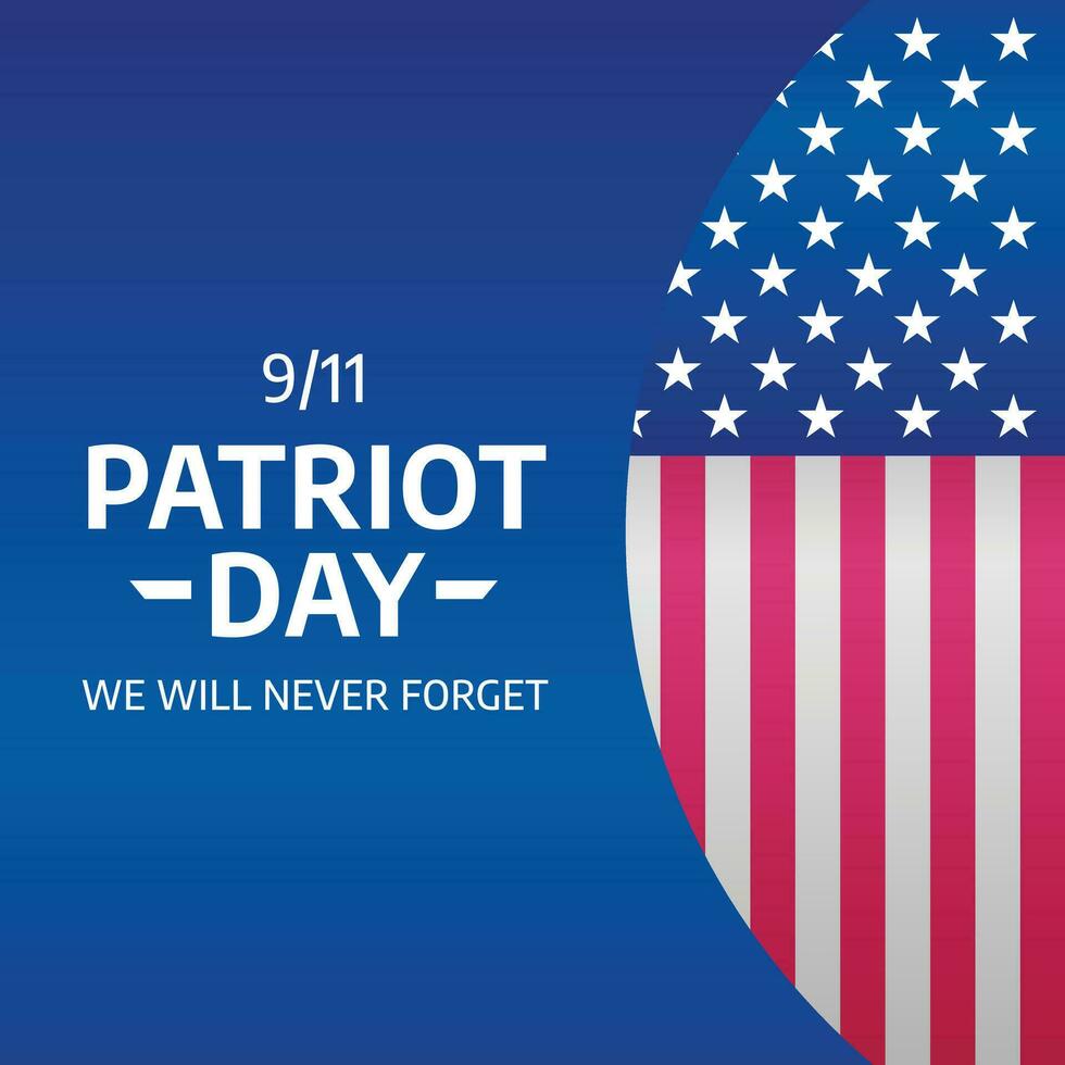 patriot day design template good for celebration. american flag design. flat design. vector eps 10.