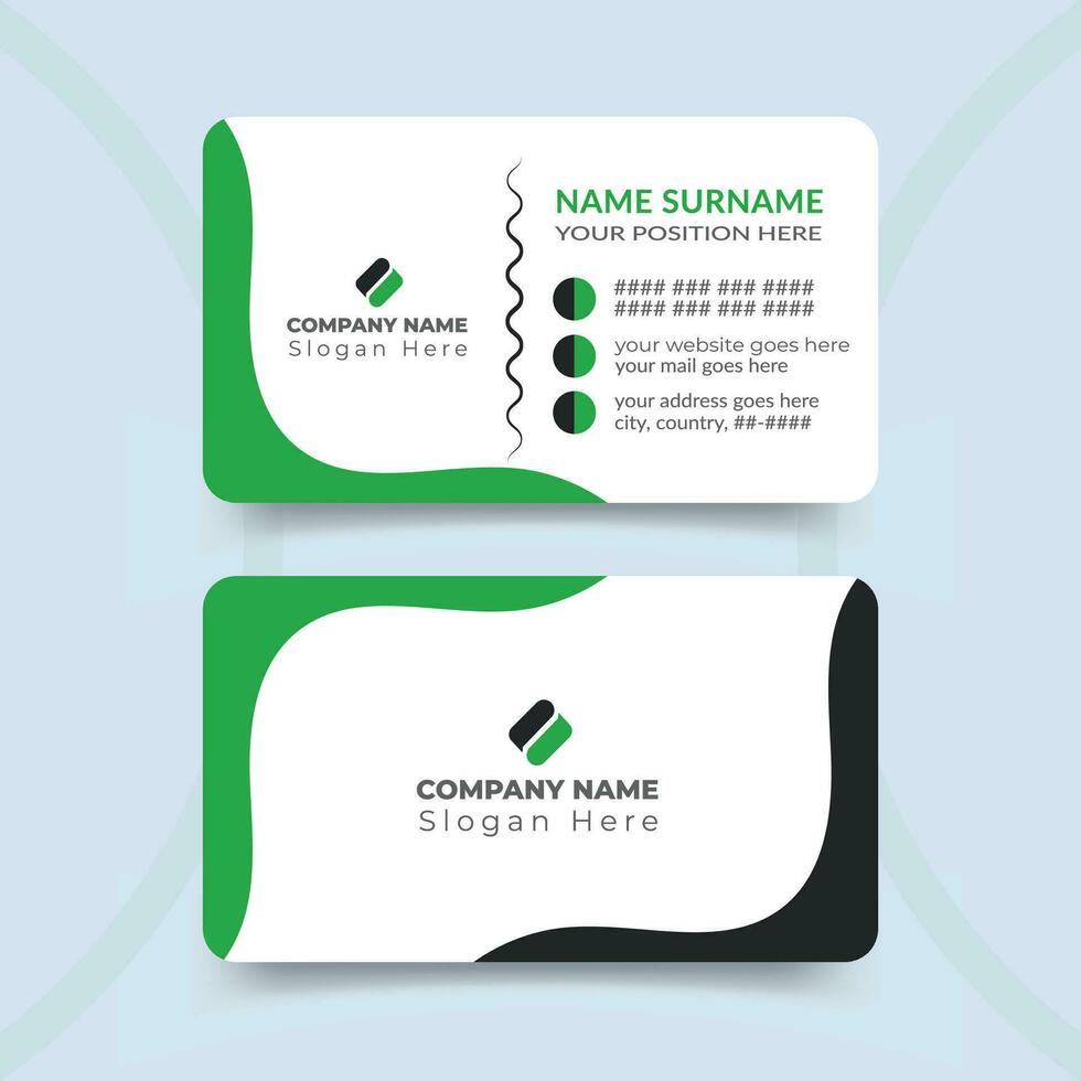 Modern professional business card design template vector