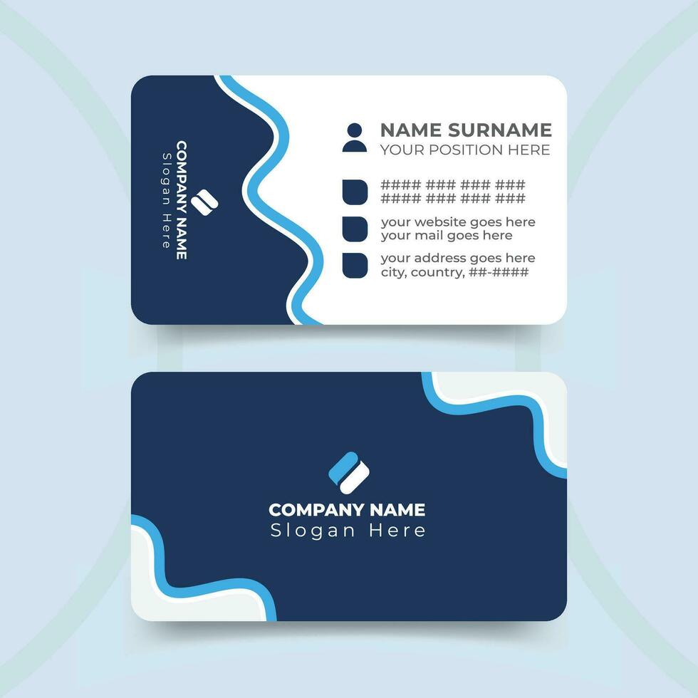 Business card template for corporate brand identity design vector