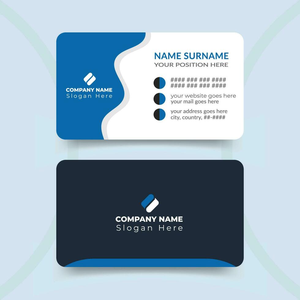 Modern professional business card design template vector