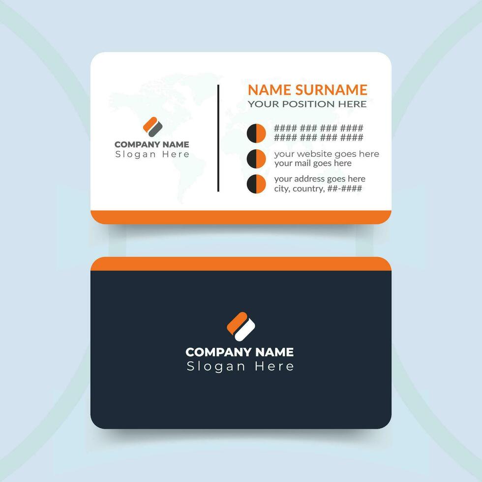 Modern professional business card design template vector