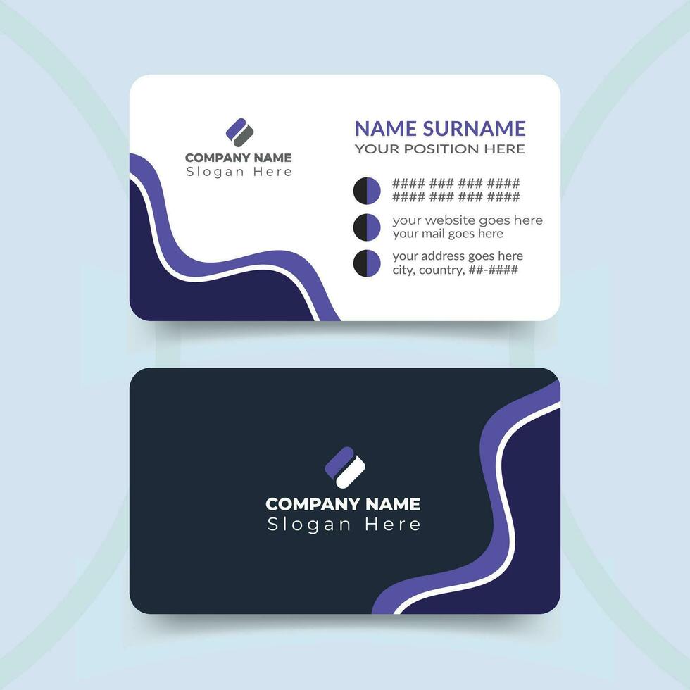 Modern professional business card design template vector