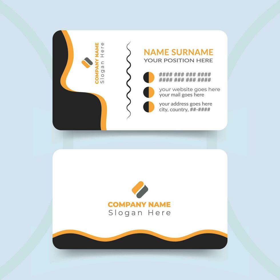 Modern professional business card design template vector