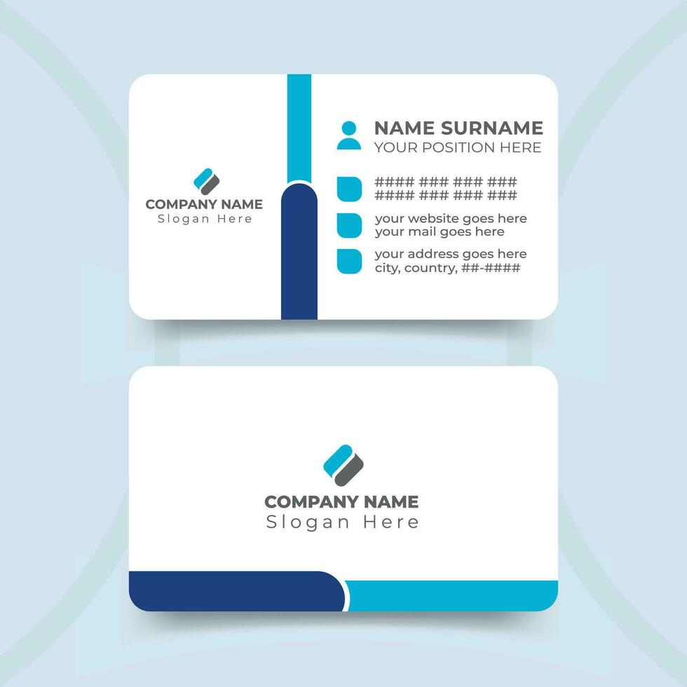 Modern and professional business card design template vector