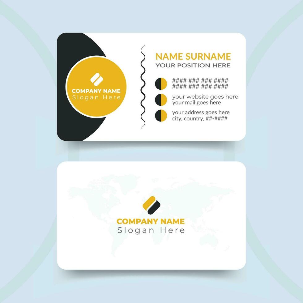 Modern professional business card design template vector