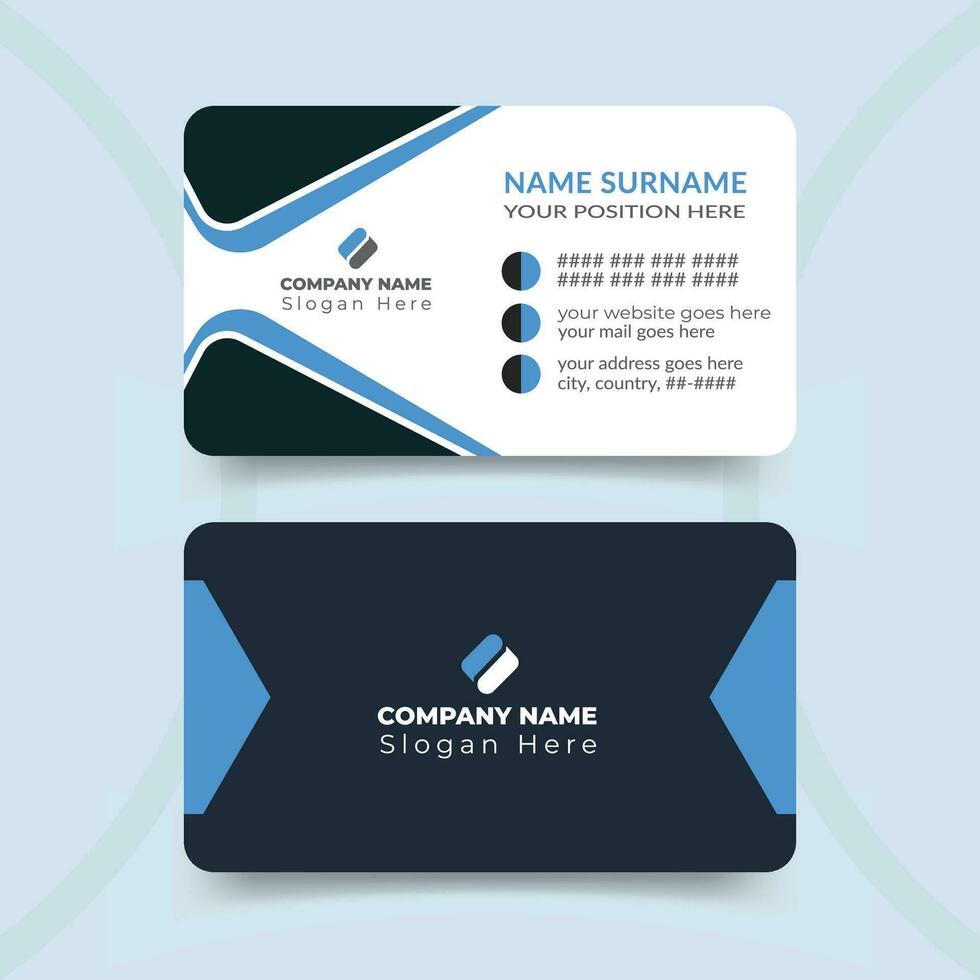 Modern professional business card design template vector