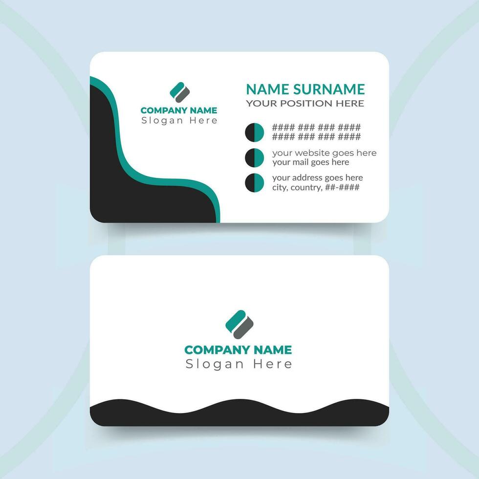 Modern professional business card design template vector