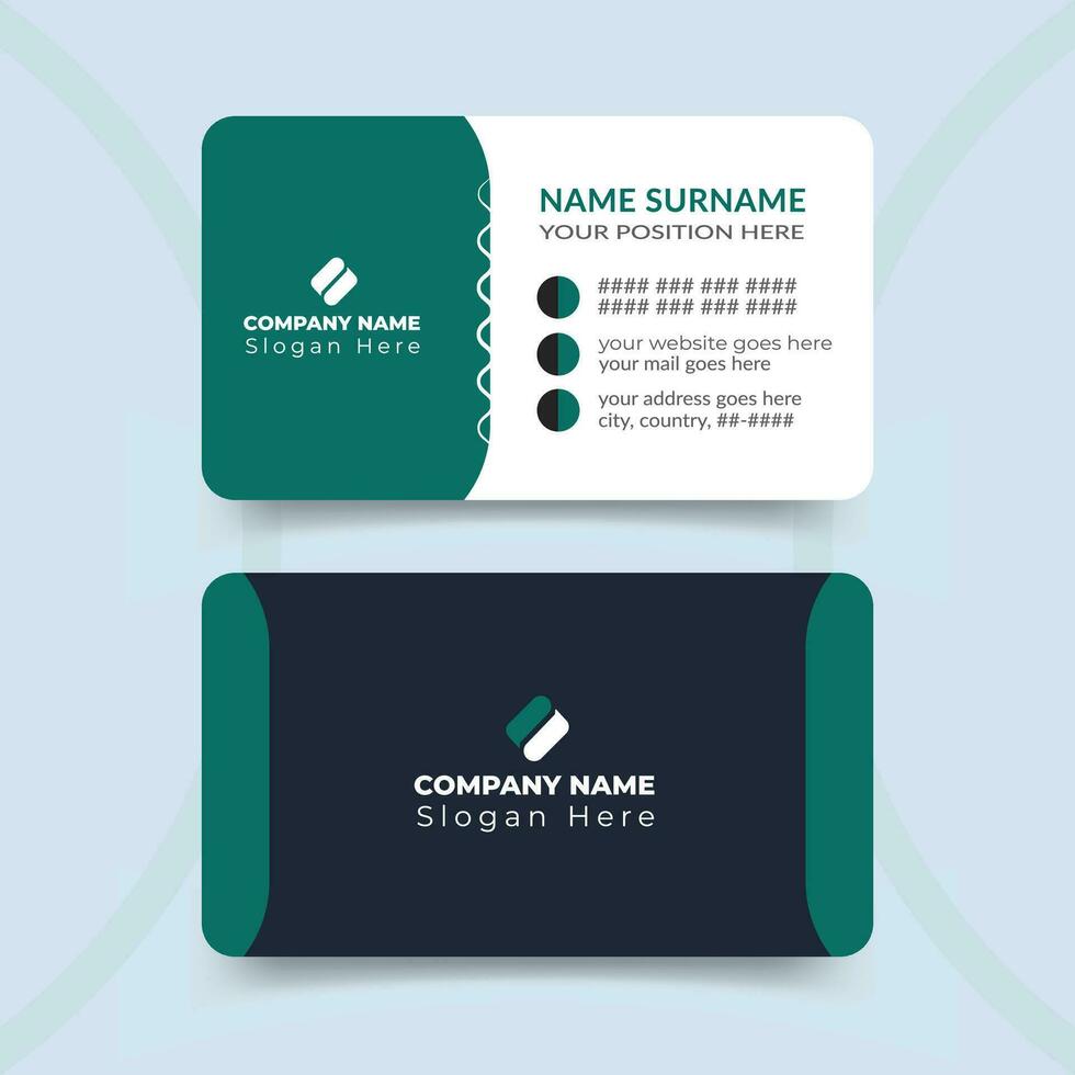 Modern professional business card design template vector