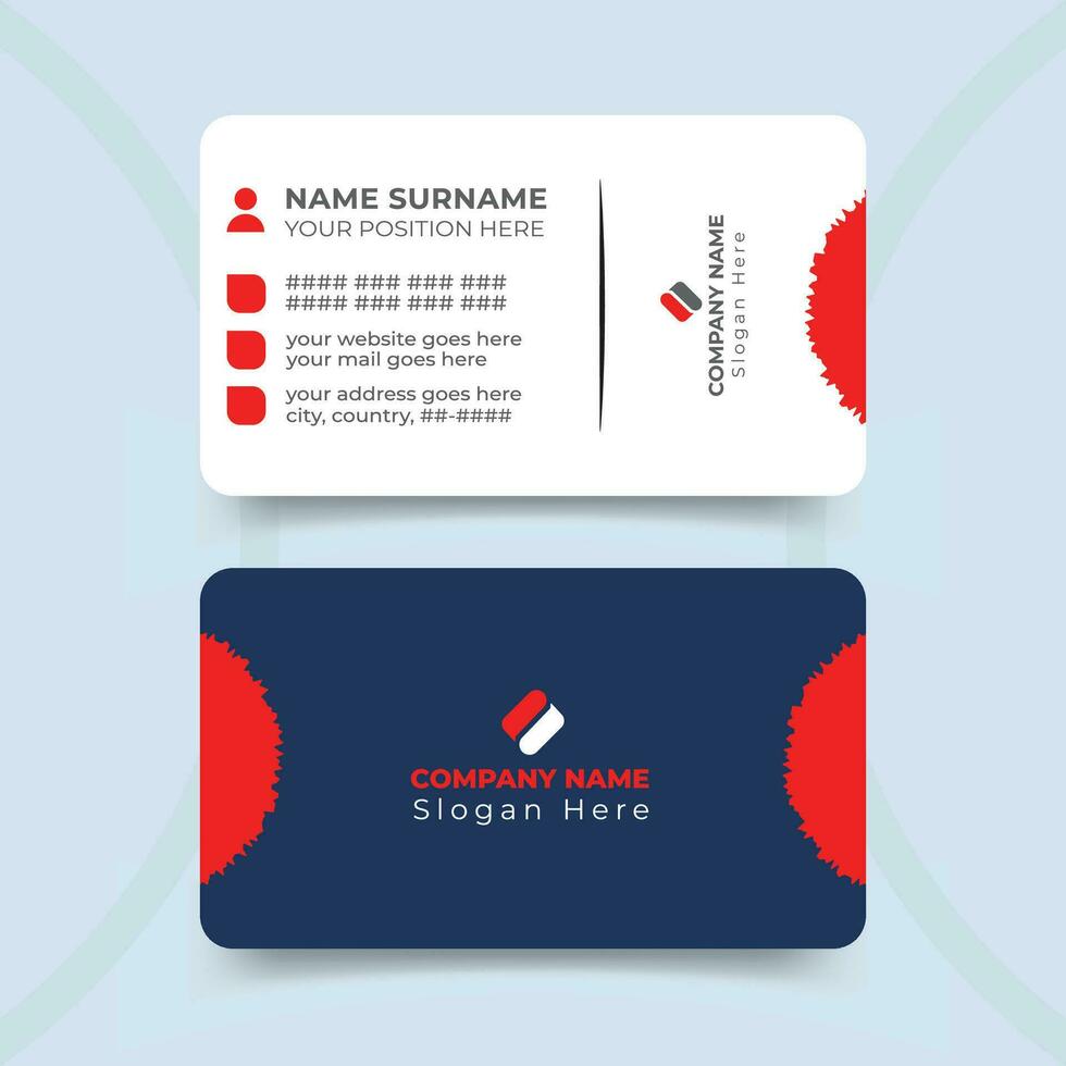 Business card template for corporate brand identity design vector