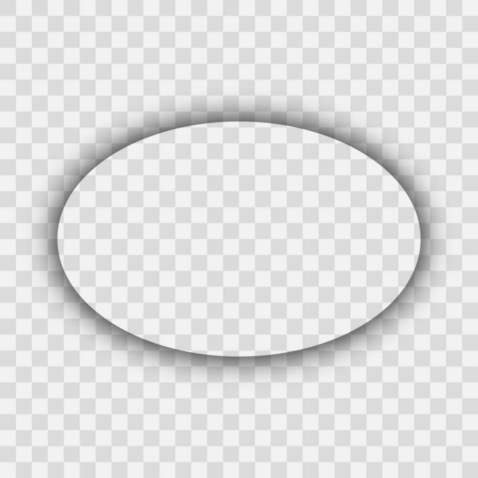 Dark realistic shadow. Oval shadow isolated on background. Vector illustration.