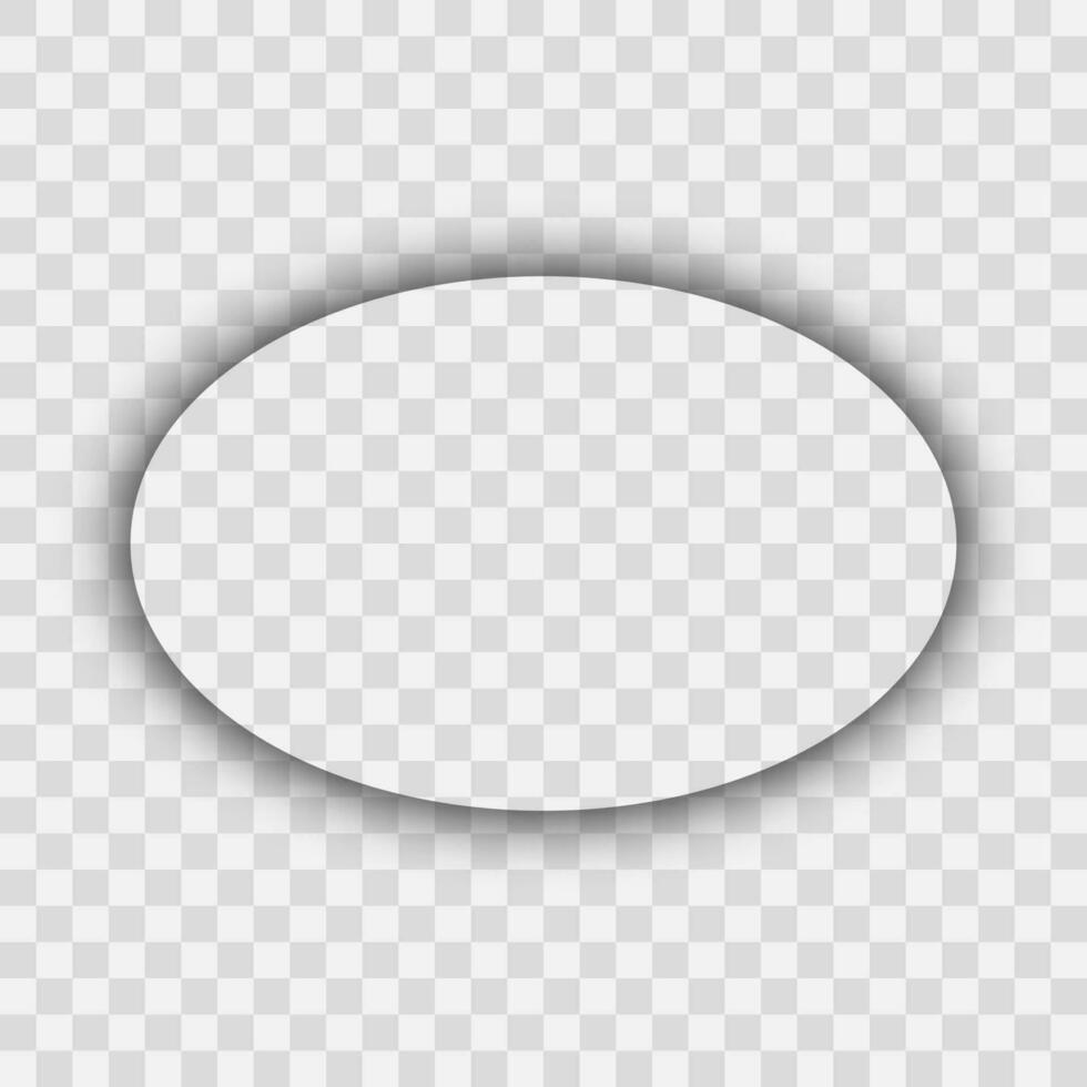 Dark realistic shadow. Oval shadow isolated on background. Vector illustration.