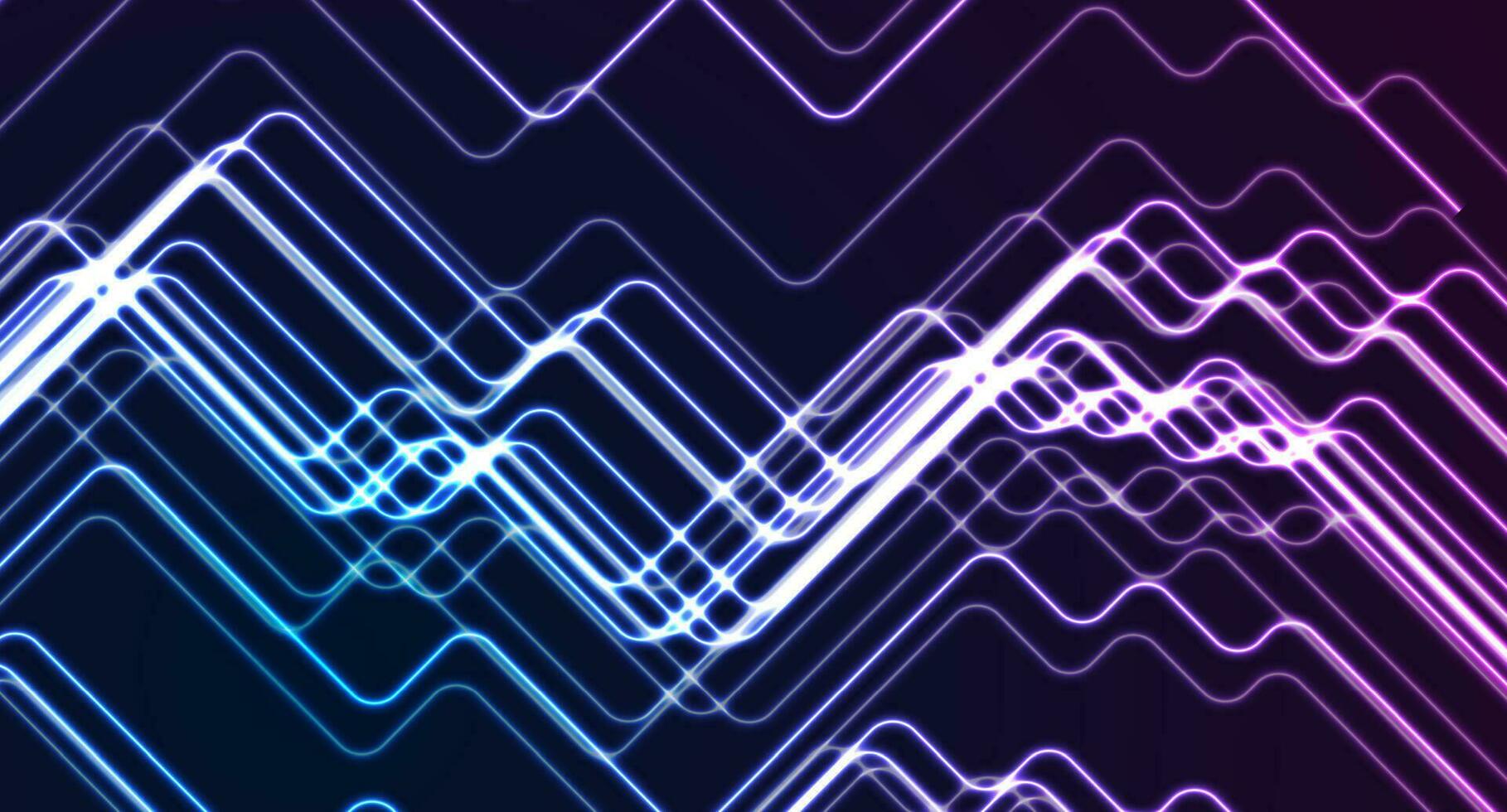 azul ultravioleta neón geométrico líneas resumen tecnología antecedentes vector