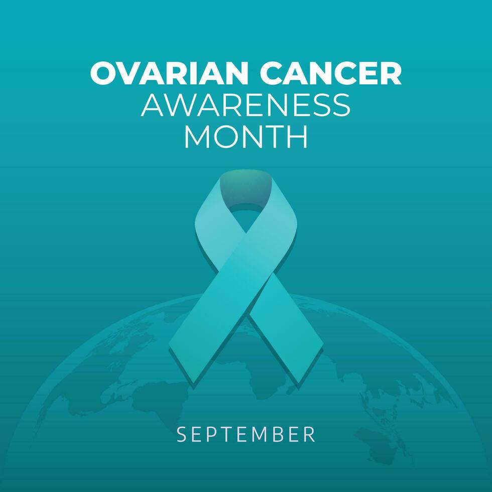 ovarian cancer awareness month design template great for celebration. blue ribbon vector design. flat ribbon design. vector eps 10.
