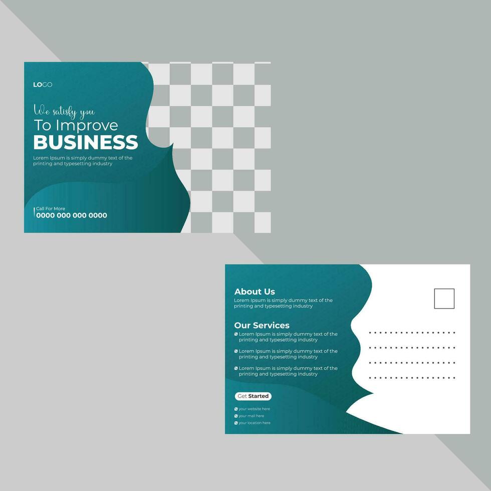 Creative Professional Business Postcard Design vector