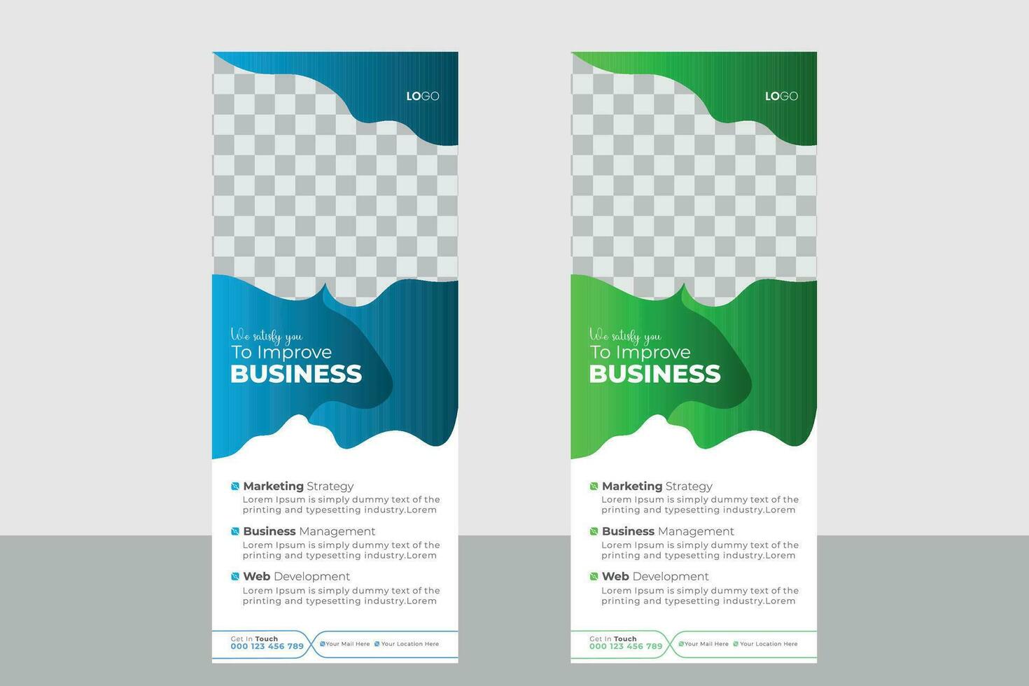 Minimal Business Agency Rollup Banner vector