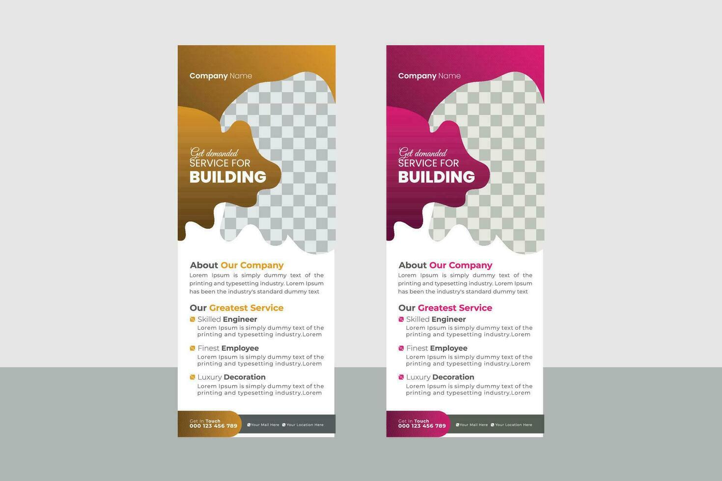 Minimal Real Estate Rollup Banner vector