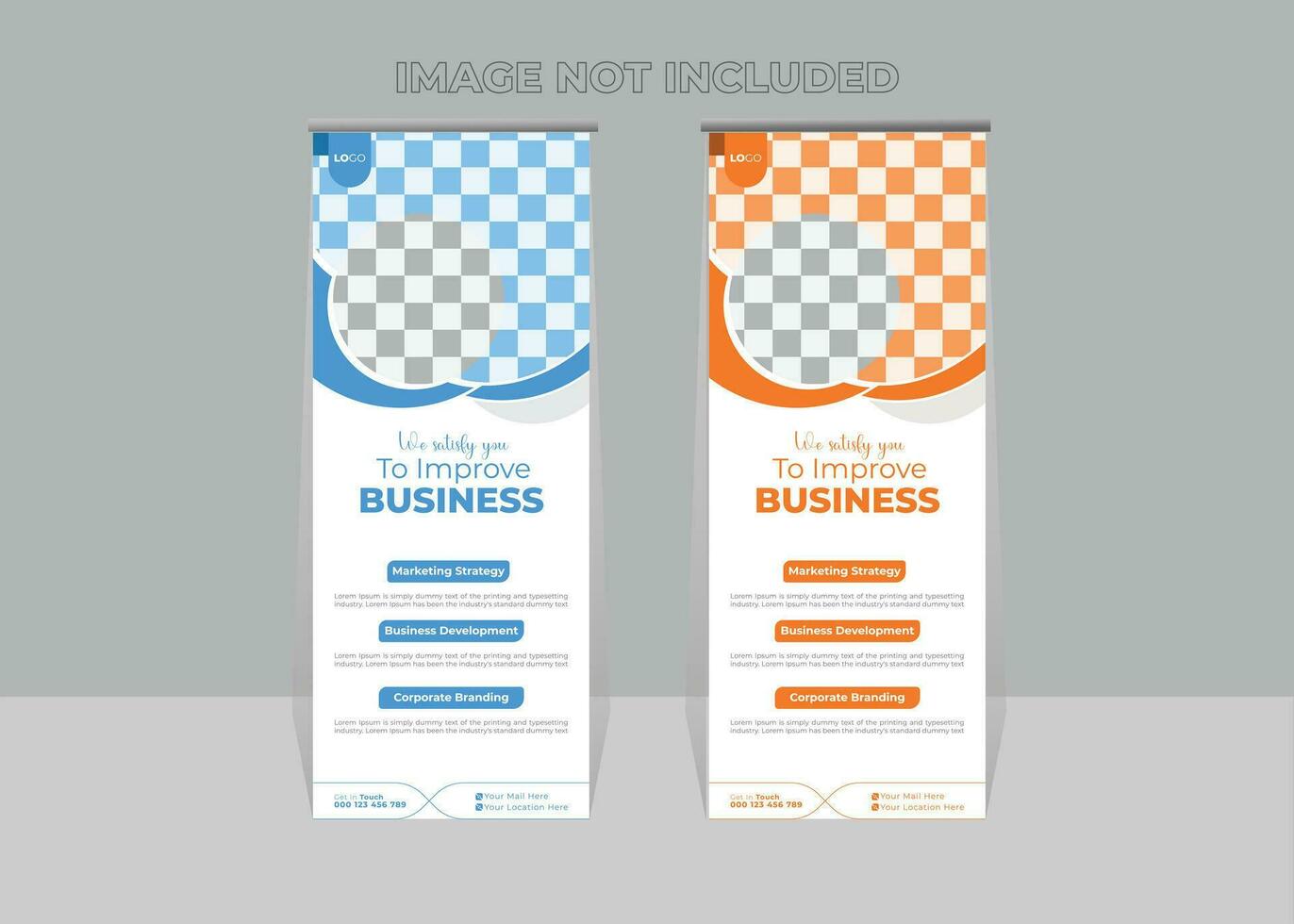 Creative Modern Professional Minimal Business Rollup Banner Design vector