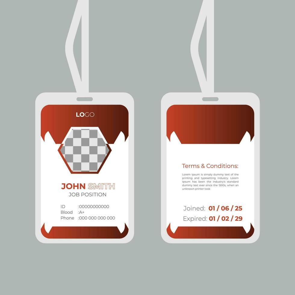 Creative Unique Id Card Design vector
