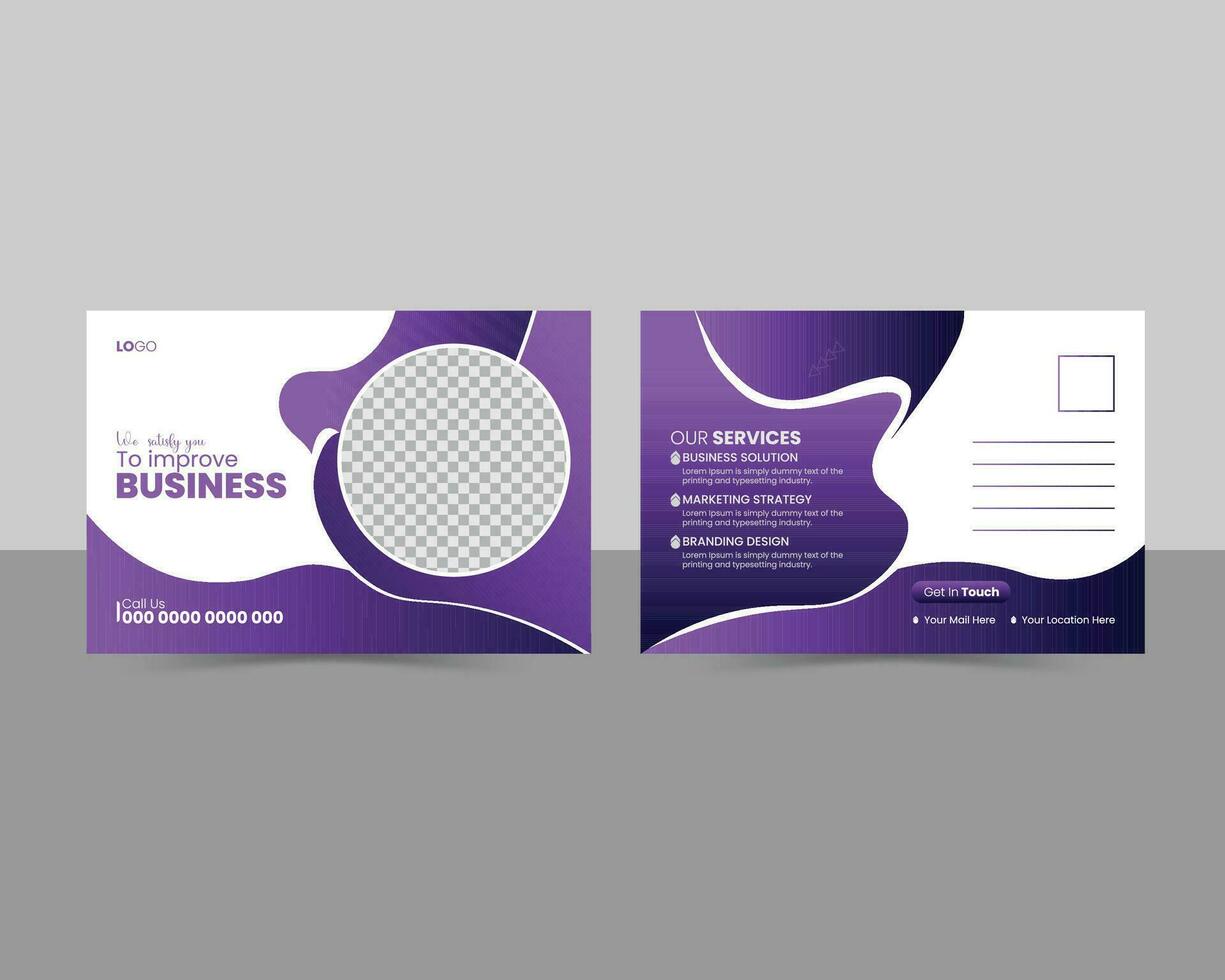 Creative Professional Business Postcard Design vector